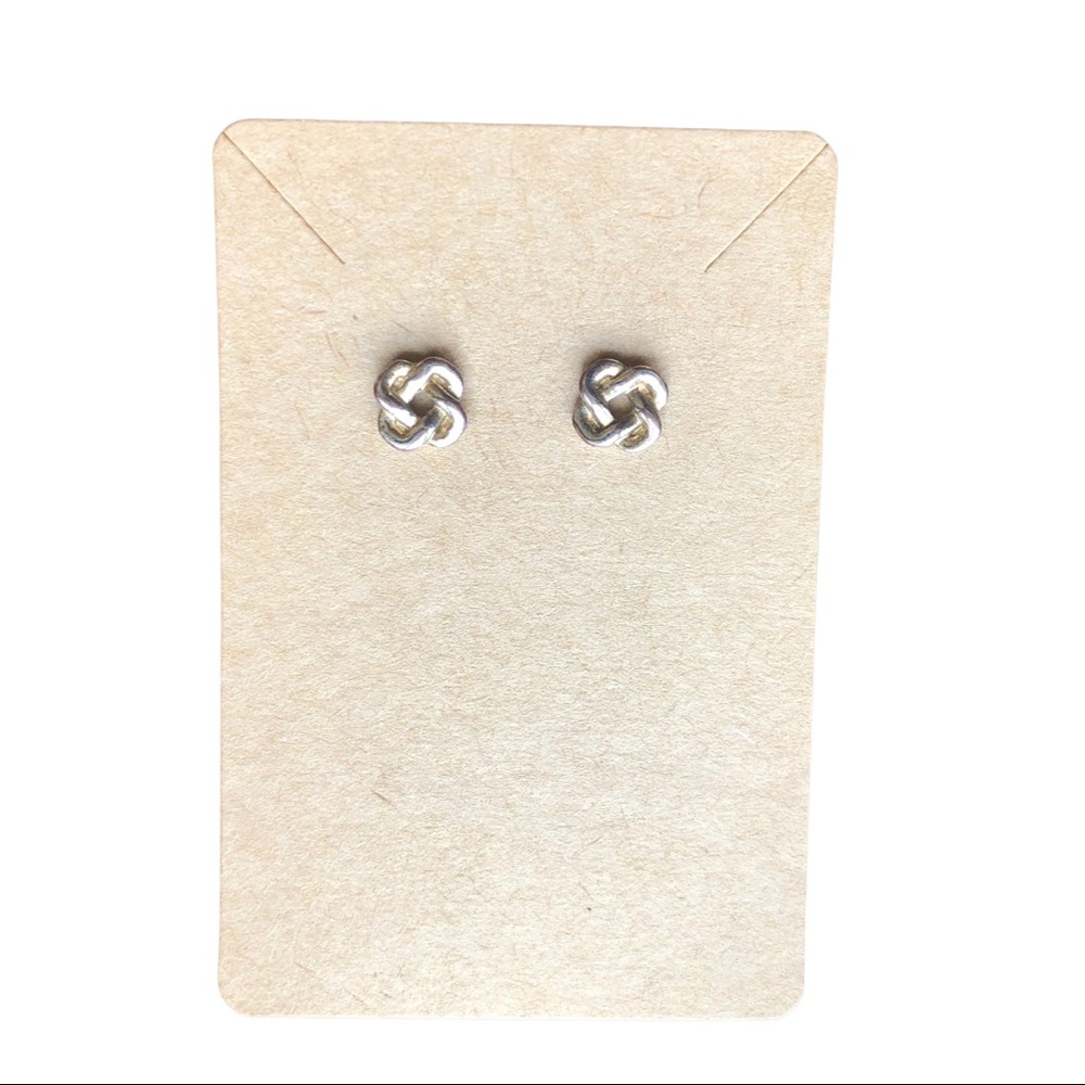 Gold Knot Stud Earrings